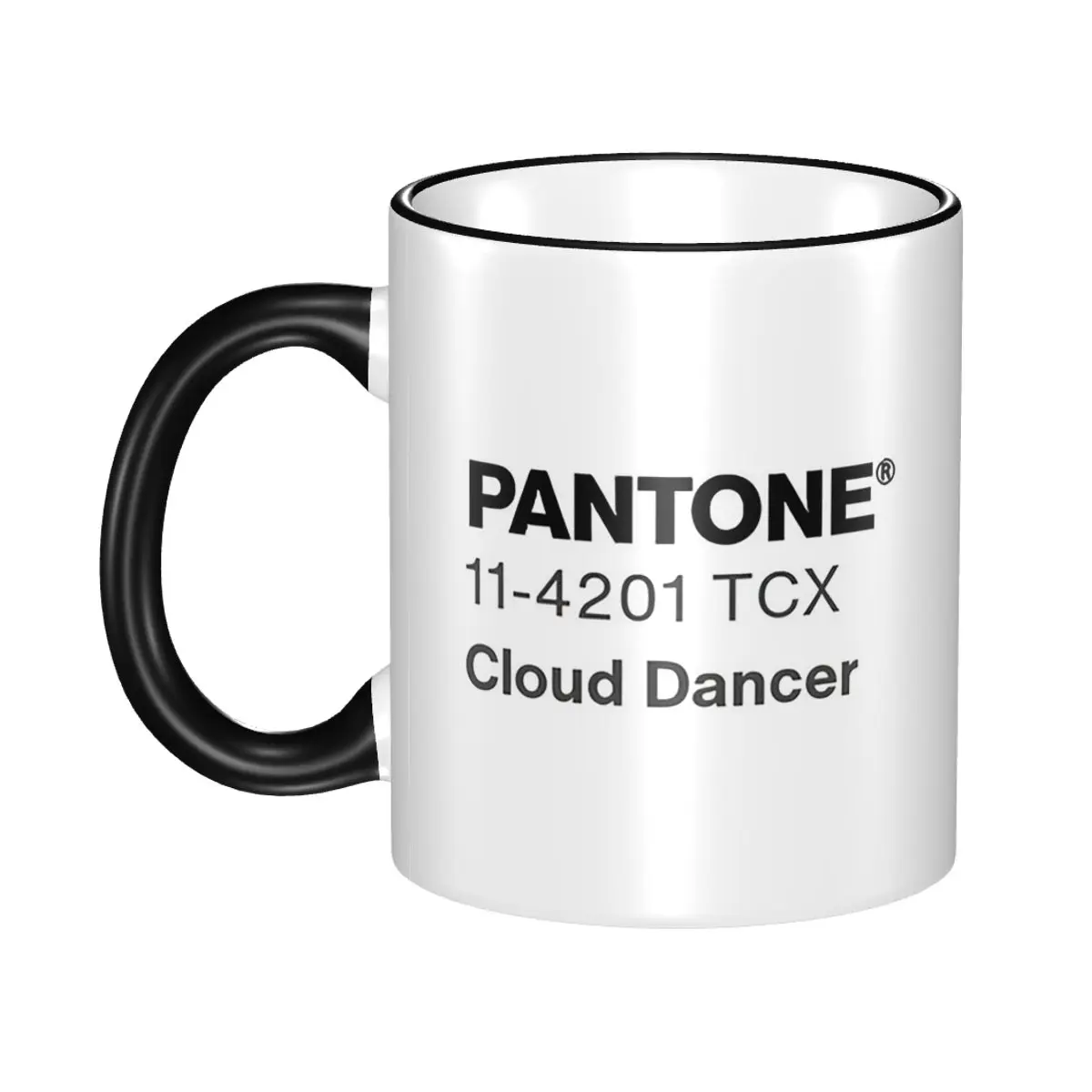 Color del año 2026 - Taza Cloud Dancer, tazas de café de cerámica divertidas, tazas de té, taza de leche, regalo para mujer y hombre