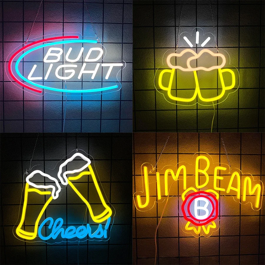 

Лучший рождественский подарок, неоновая вывеска с LED-подсветкой, иконка пивного бокала, питание от USB, подходит для декора баров, ресторанов, клубов.