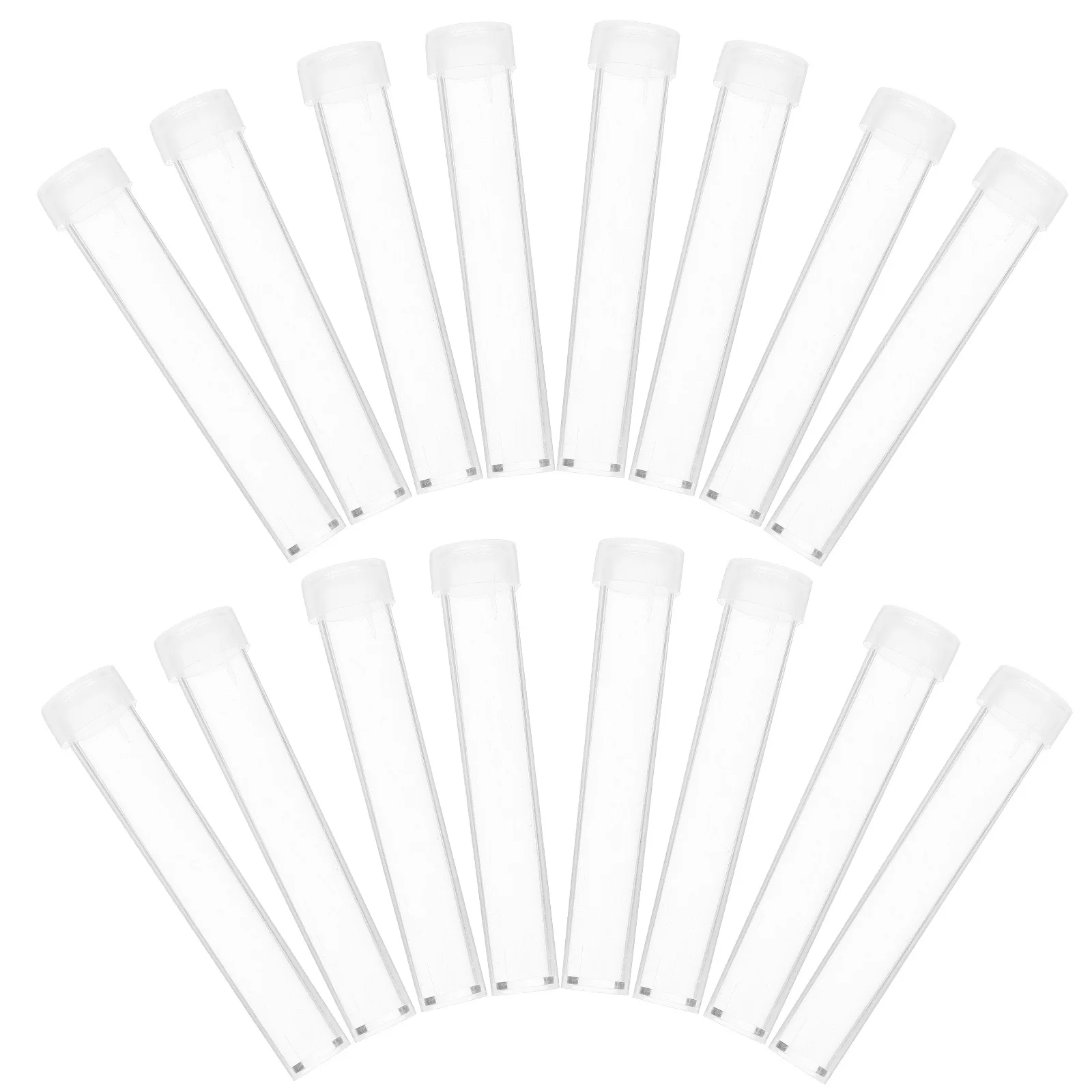 

25Pcs Leakproof Clear Plastic Test Tubes Laboratory Experiment Storage Tube Portable Durable Caps Laboratory Test Tubes