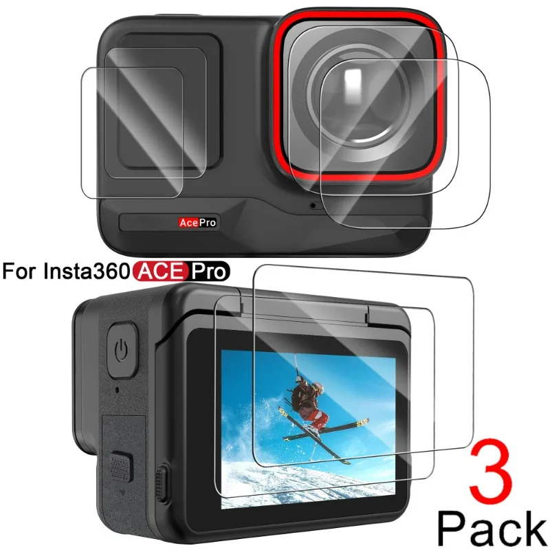Tempered Glass Flim for Insta360 Ace Pro Lens Film Screen Protector for Insta360 Ace Pro Action Camera Protection Accessories