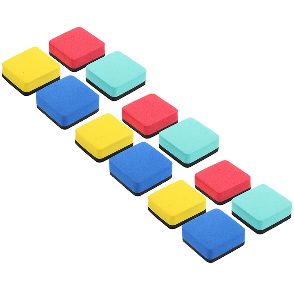 12 قطعة ممحاة السبورة المغناطيسية الصغيرة ملحقات الفصول الدراسية المحمولة القابلة للغسل تستخدم الطلاب خفيفة الوزن والمتانة
