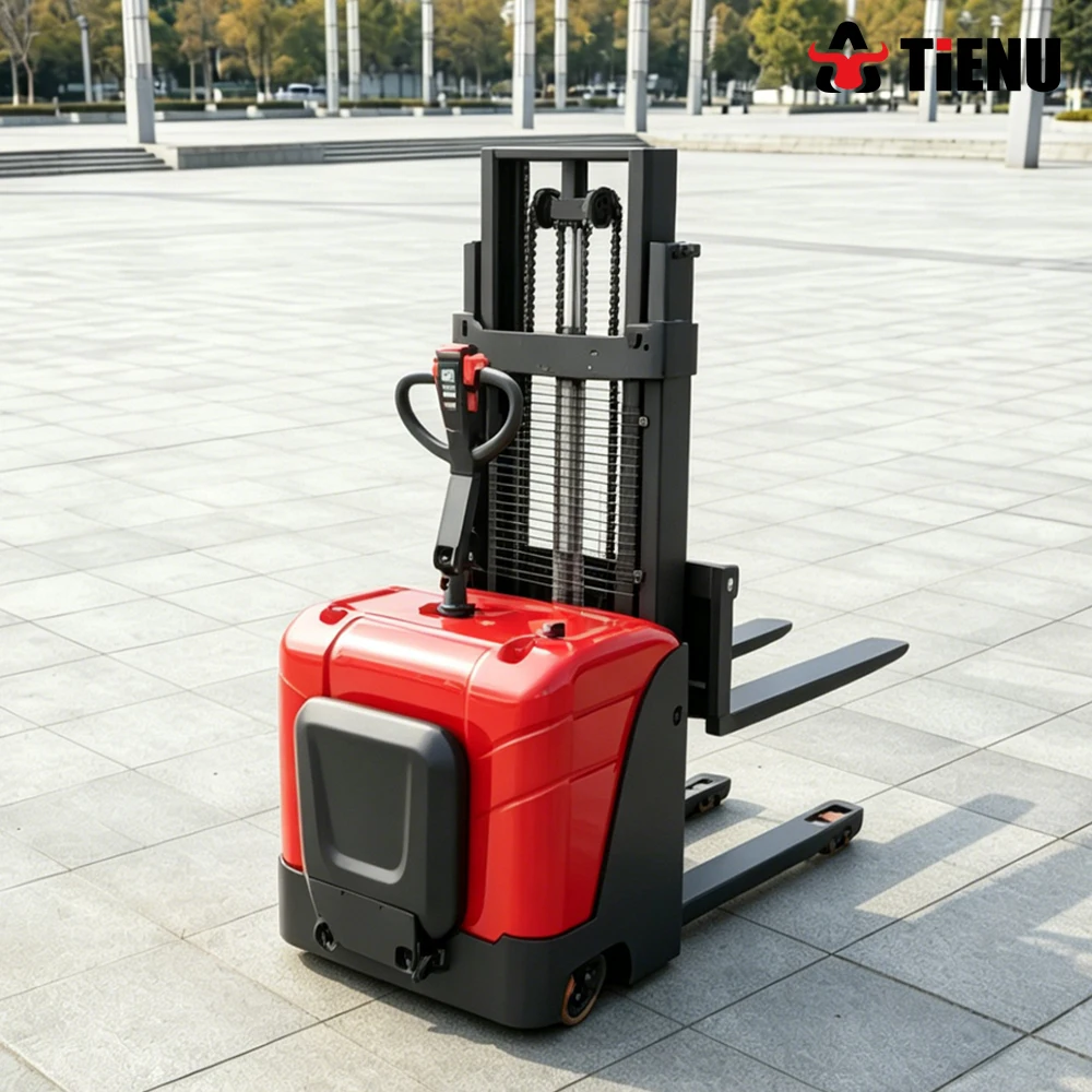 Electric Stackers with Automatic Lifting Pedestrian-Operated Electric Stackers and Electric Stackers—Customization Available