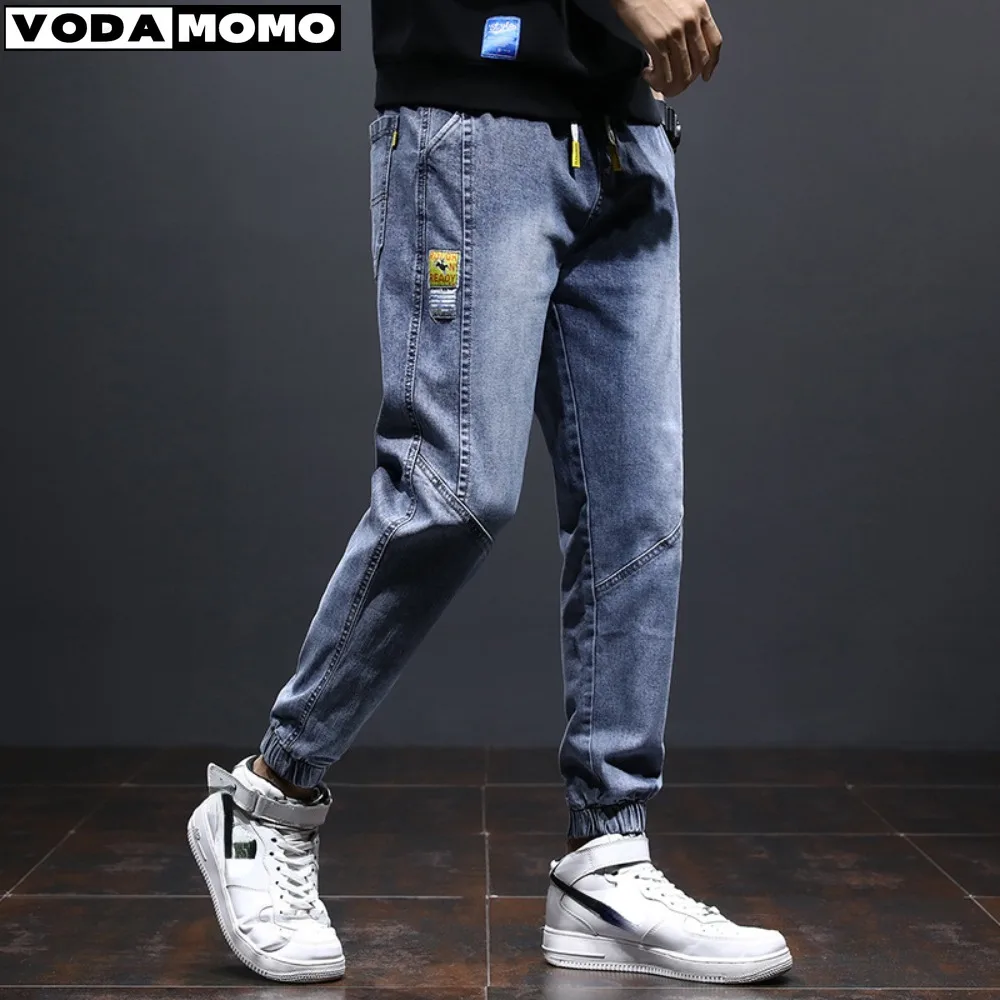 New Jeans Men's Trendy Loose Korean Edition Elastic Waist Tie Heel Harun Pants Men's PantsCasual and Versatile y2k Streetwear