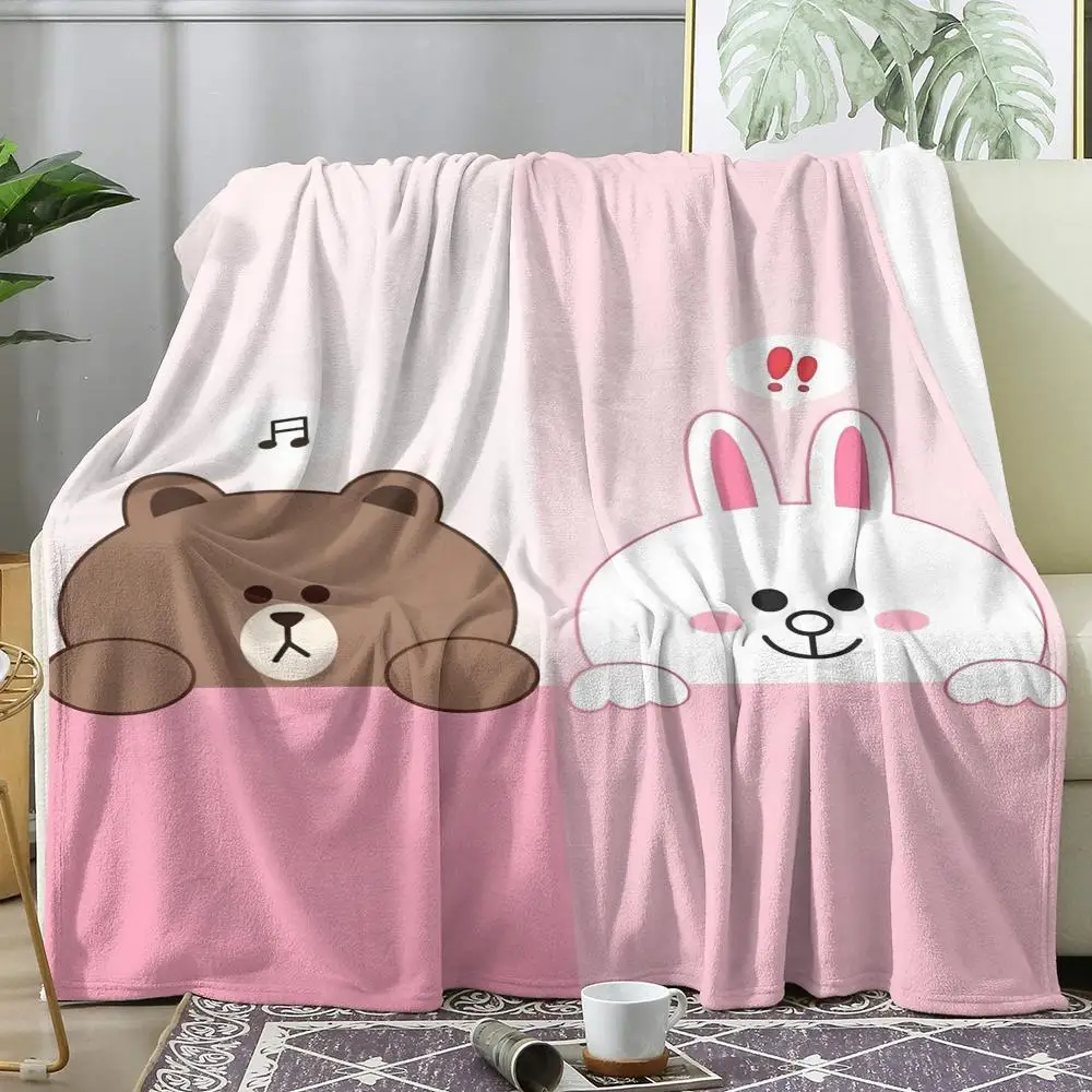 KINGDOM L-LINE F-Friends Throw Soft Flannel Throw Blanket, Lightweight Breathable Summer Nap Blanket For Home Travel Cozy Decor