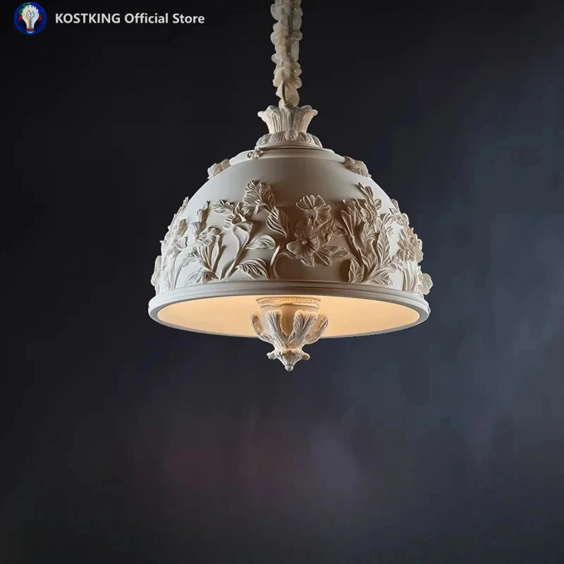 French Chandelier Living Room Entrance Corridor Small Hotel Dining Aisle Art Carving High End Atmosphere Lighting