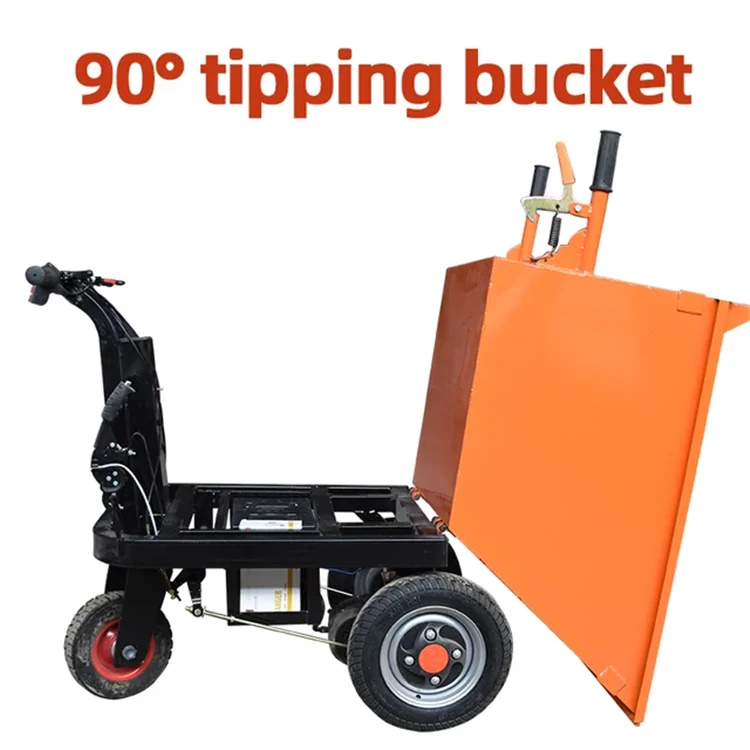 شاحنة مسطحة متنقلة ببطارية ثلاثية العجلات هي أداة سحرية لتخزين ونقل البضائع في الموقع