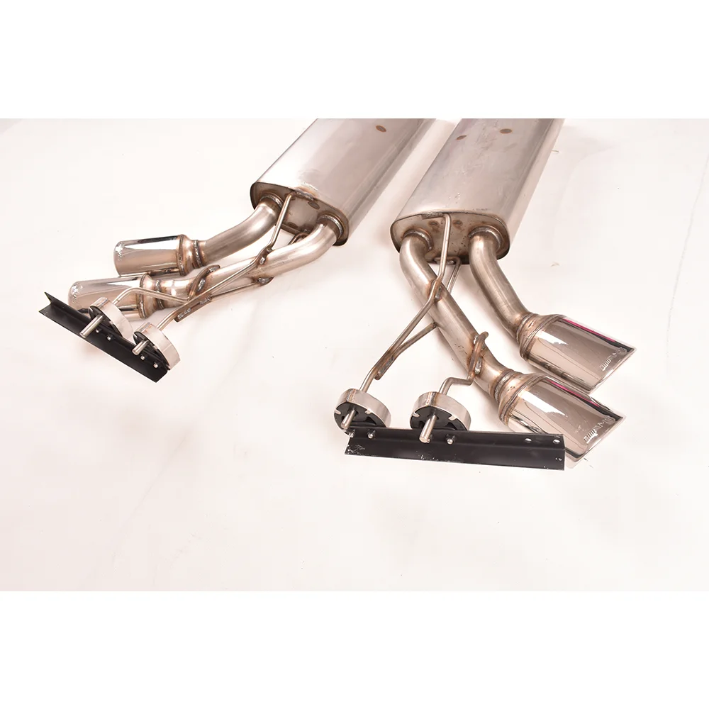 For Mercedes G-Class W463 Stainless Steel Full Exhaust Upgrade To G63 Style 4-Tip Muffler Pipes 1.5mm Thick Performance Exhaust