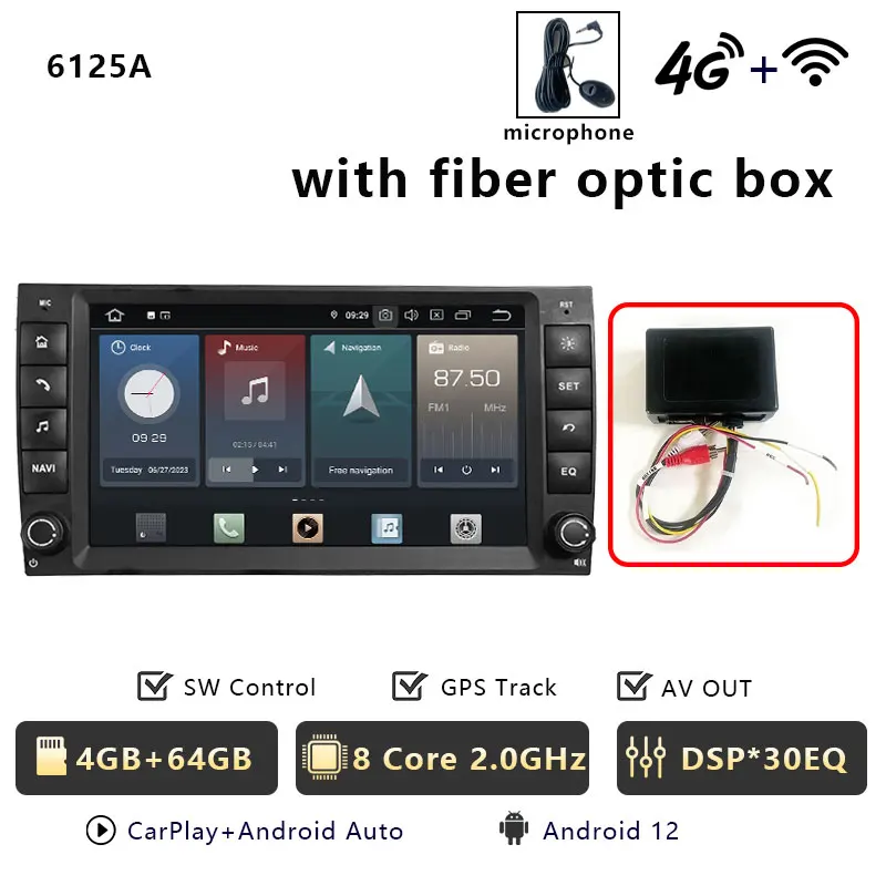 CHSTEK Autoradio Android 13 Speler voor Porsche Cayenne 955 957 9 PA 2002-2010 CarPlay Navigator Multimedia Bluetooth 4G GPS WiFi