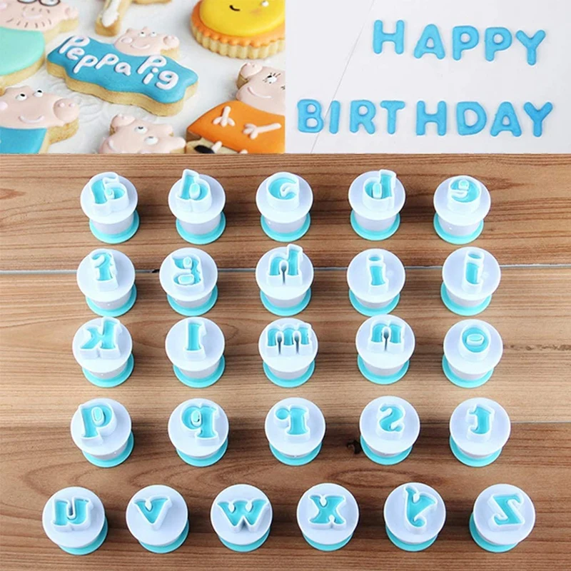 26Pcs/Set Cake Decorating Tools DIY Alphabet Letters Cookie Cutter Fondant DIY Biscuit Mold Baking Accessories