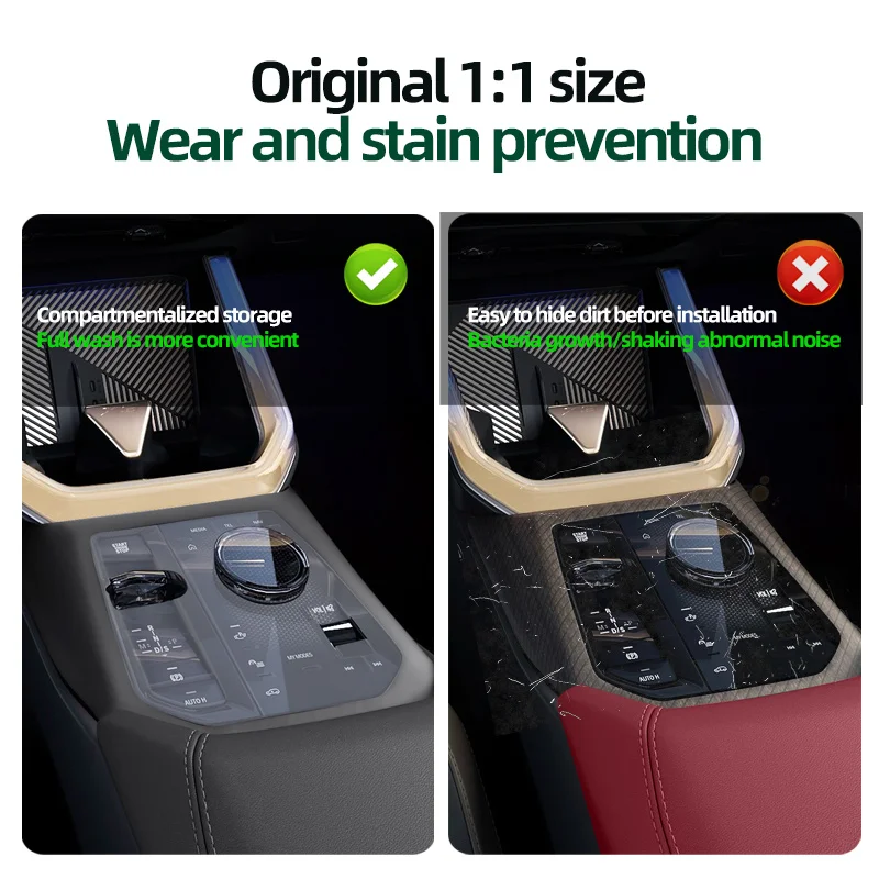 

Car Central Control Panel Silicone Storage Box upgrade for BMW X3 G45 2025+ Auto Pad Fit Accessories Gear Shift Panel Styling