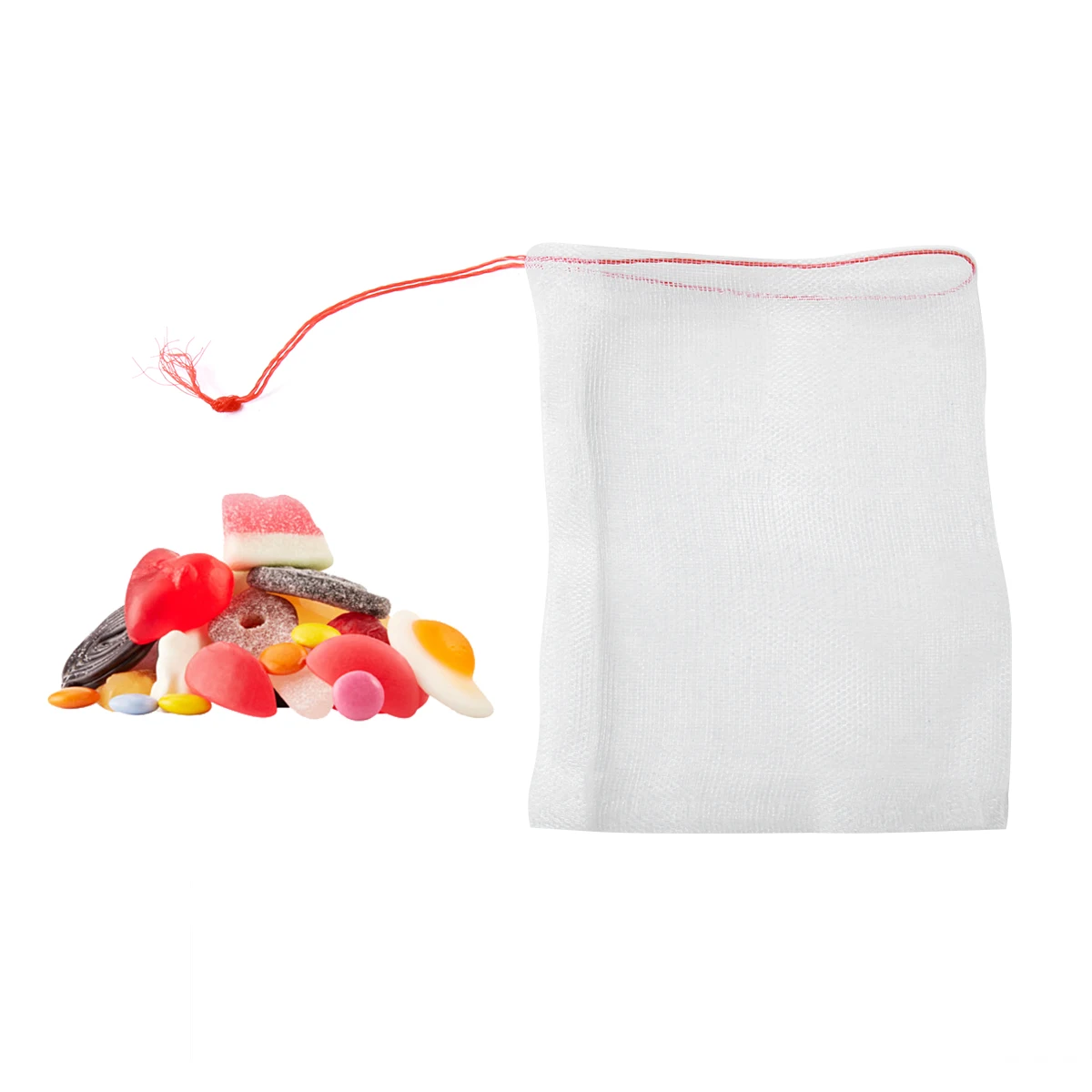 

100pcs Fruit Tree Insect Proof Bags Lightweight Nylon Mesh Drawstring Garden Netting Breathing Design Durable Vegetable Growing