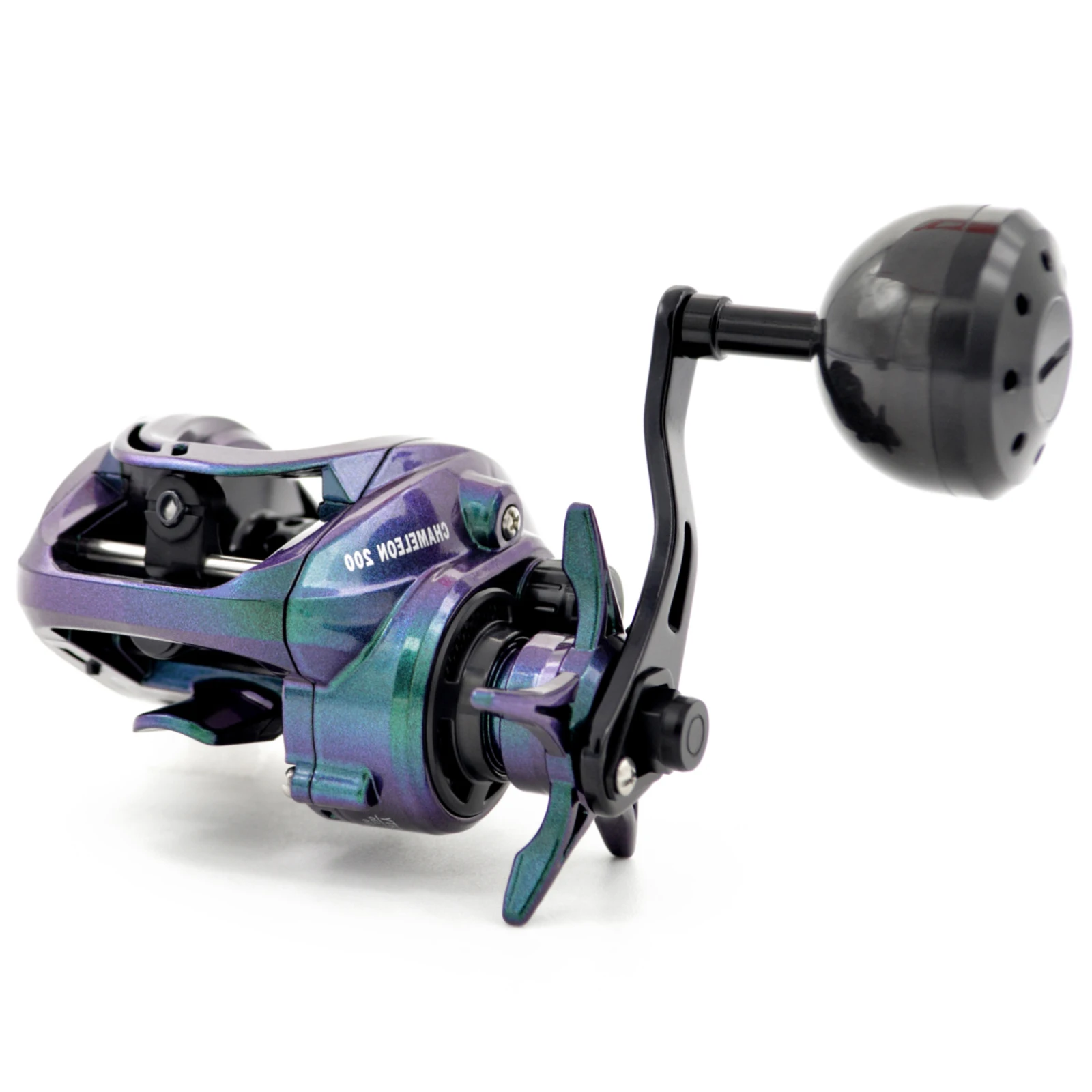 CAMEKOON Chameleon 200 Baitcasting Reels 6.3:1 Smooth Casting Coil Light Carbon Frame Power Handle Saltwater Lure Fishing Wheel