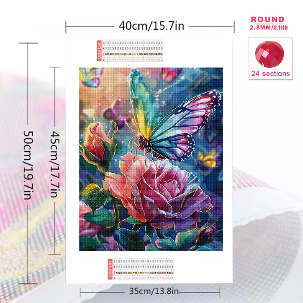 Momoart Butterfly Diamond Painting Animal Art Picture Of Rhinestones Embroidery Rose Flower New Arrival Mosaic Wall Decor