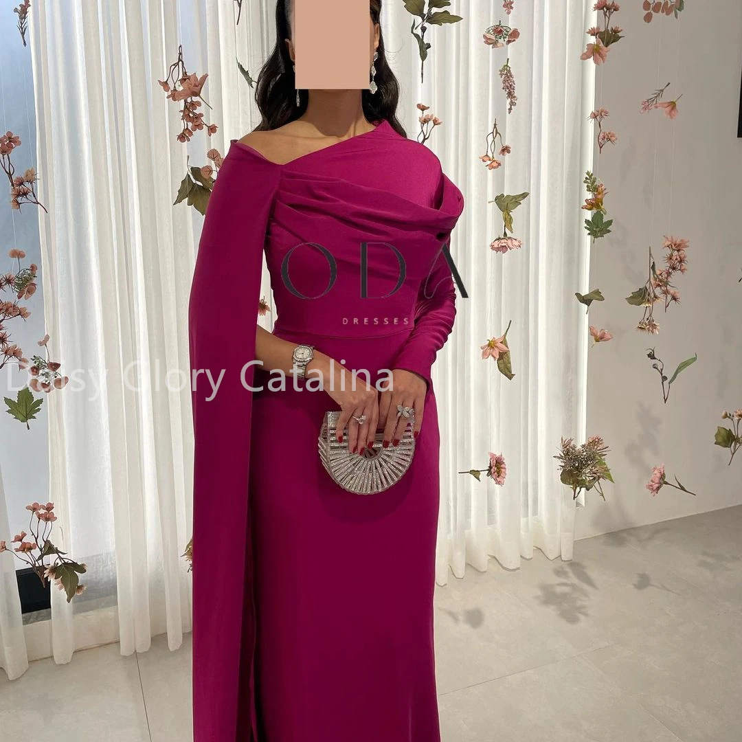 Evening Dresses Long Sleeves Formal Occasion Prom Dresses 2024 Luxury Gown A-Line One Shoulder Wedding Party Dress Custom Made