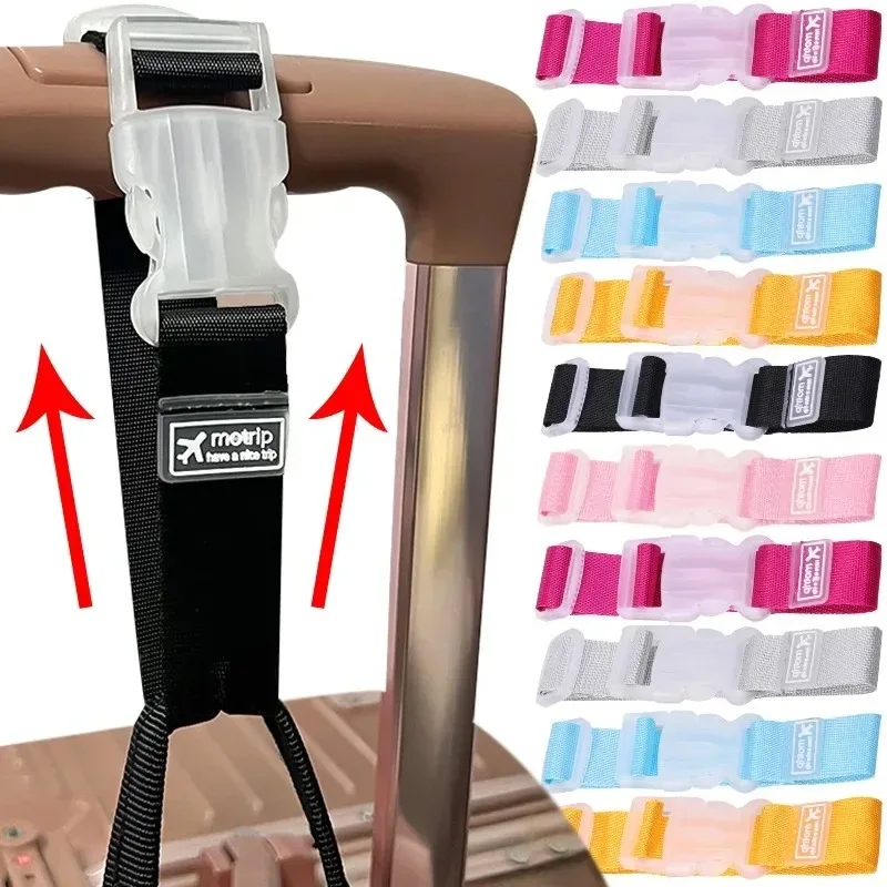 Sturdy  Luggage Strap Adjustable Suitcase Belt With Convenient Hanging Buckle Travel Bag Hanging Hanger Luggage Accessories