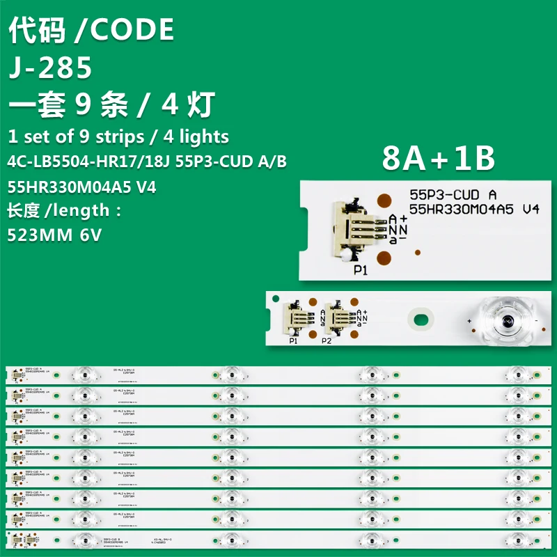 

KIT9LED TCL 55A950C 55N3 55P3F 55A880C 55P3C 55T1MN 55T1YP 55BX7600 55BC7600 LVU550ND1L CD9W27 55BC7600 55U6780C 55HR330M04B5 V4