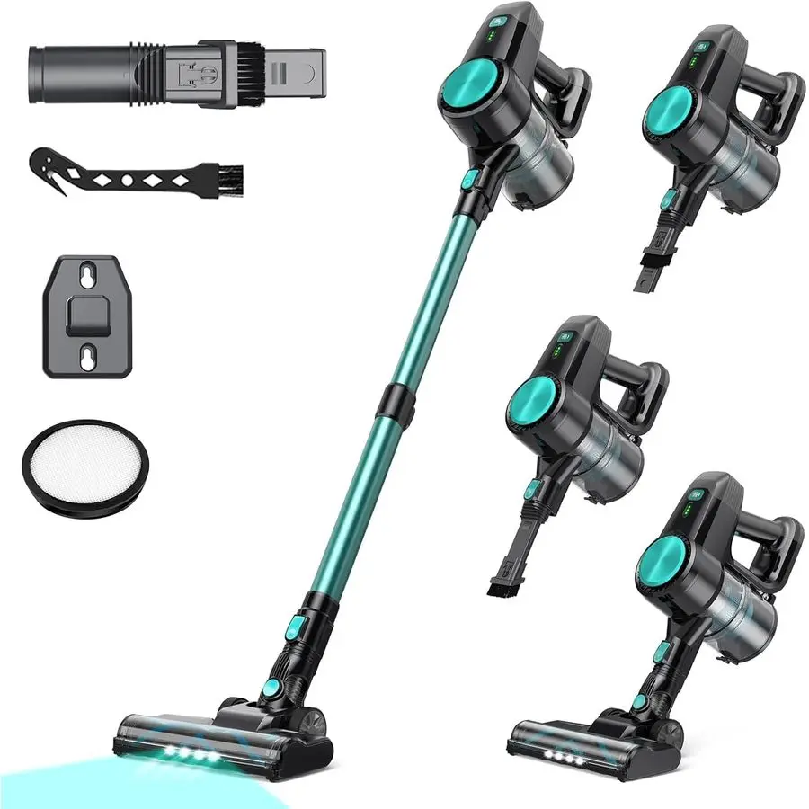 

Cordless Vacuum Cleaner,Wireless Stick Vacuum with 40mins Runtime,SelfStanding,AntiTangle Brush,Rechargeable Lightweight Vacuum