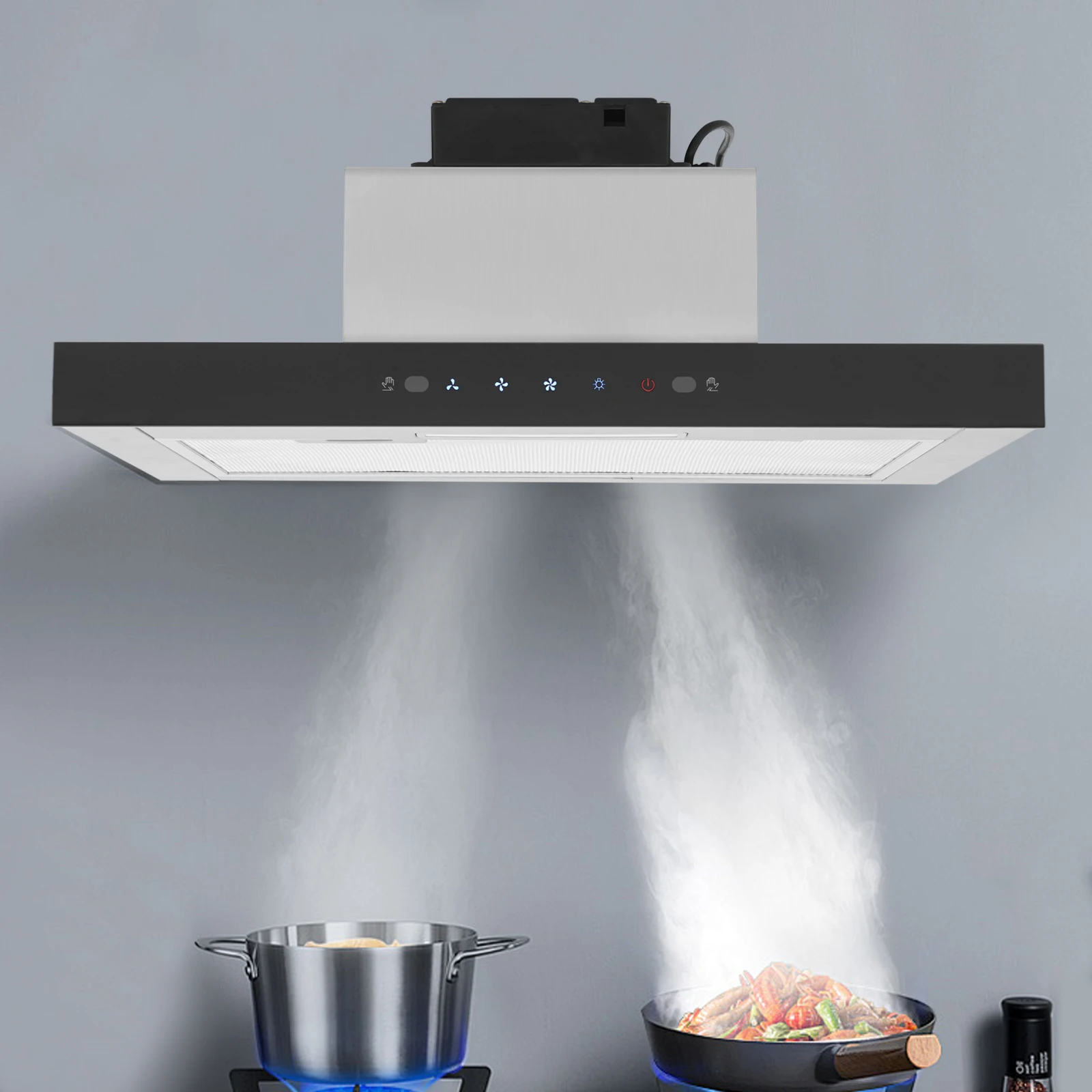 Under Cabinet Range Hood,Kitchen Range Hood，Stainless steel kitchen vacuum cleaner，Installation under cabinet or wall mounted