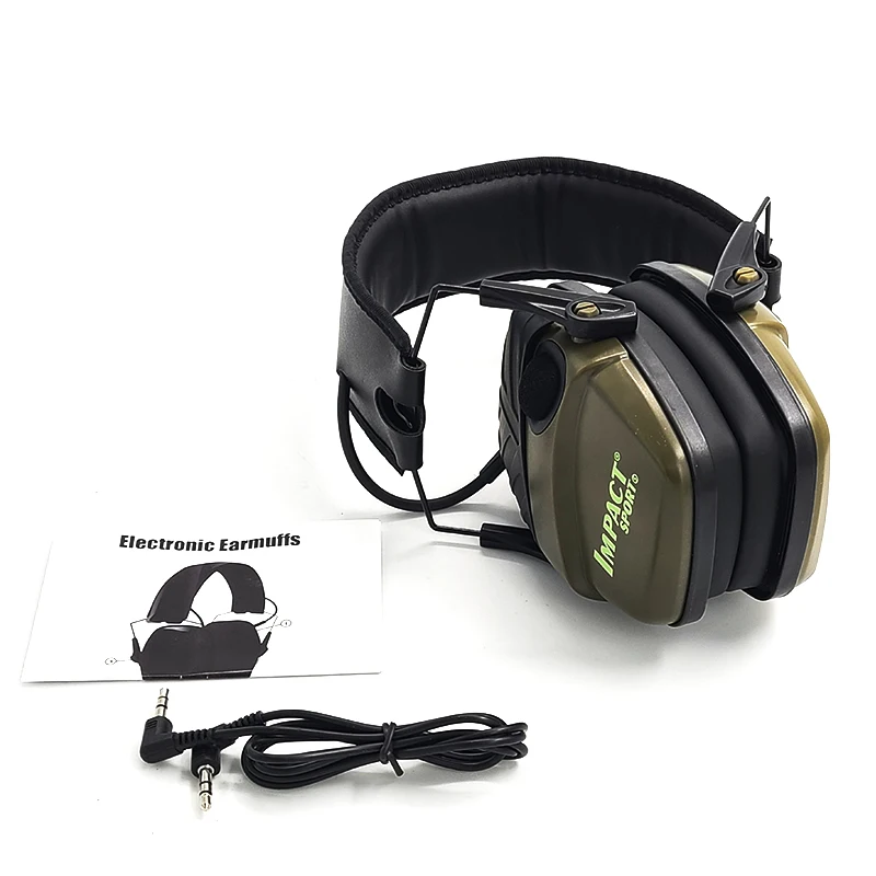 Haut Impact Leight R-01526 DulElectronic Tir Cache-oreilles Sports de plein air Casque anti-bruit Impact Son Casque de protection