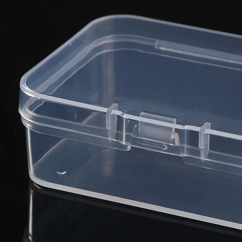 Small Transparent Storage Box Rectangle Plastic Container Jewelry Earrings Organizer Storage Case Beads organizer Packaging Box