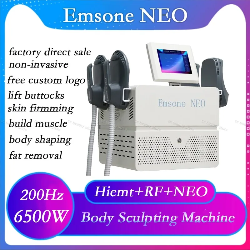 

6500W EMS Body Sculpting Machine 15 Tesla 200Hz Emsone NEO Body Slimming Nova RF Muscle Electromagnetic Stimulate