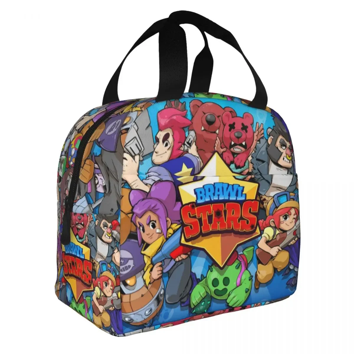 Brawled Game Insulated Lunch Bag Cooler Bag Meal Container Portable Tote Lunch Box Girl Boy Beach Picnic