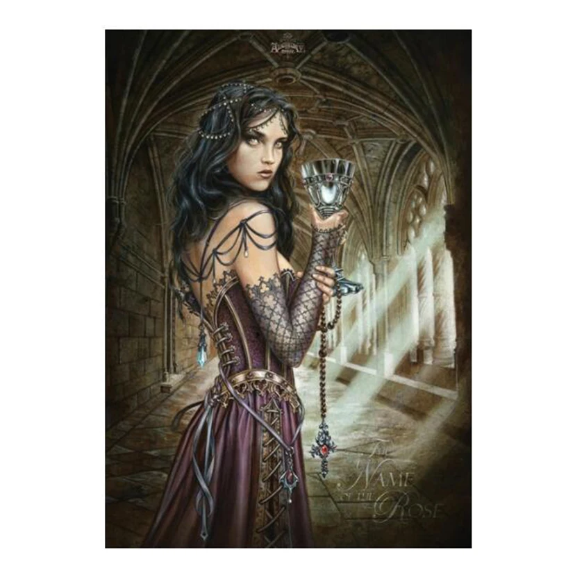 

Victoria Frances Vampires Diy Diamond Painting Full Square Drill 5D Embroidery Cross Stitch Women Halloween Home Decor Art S17