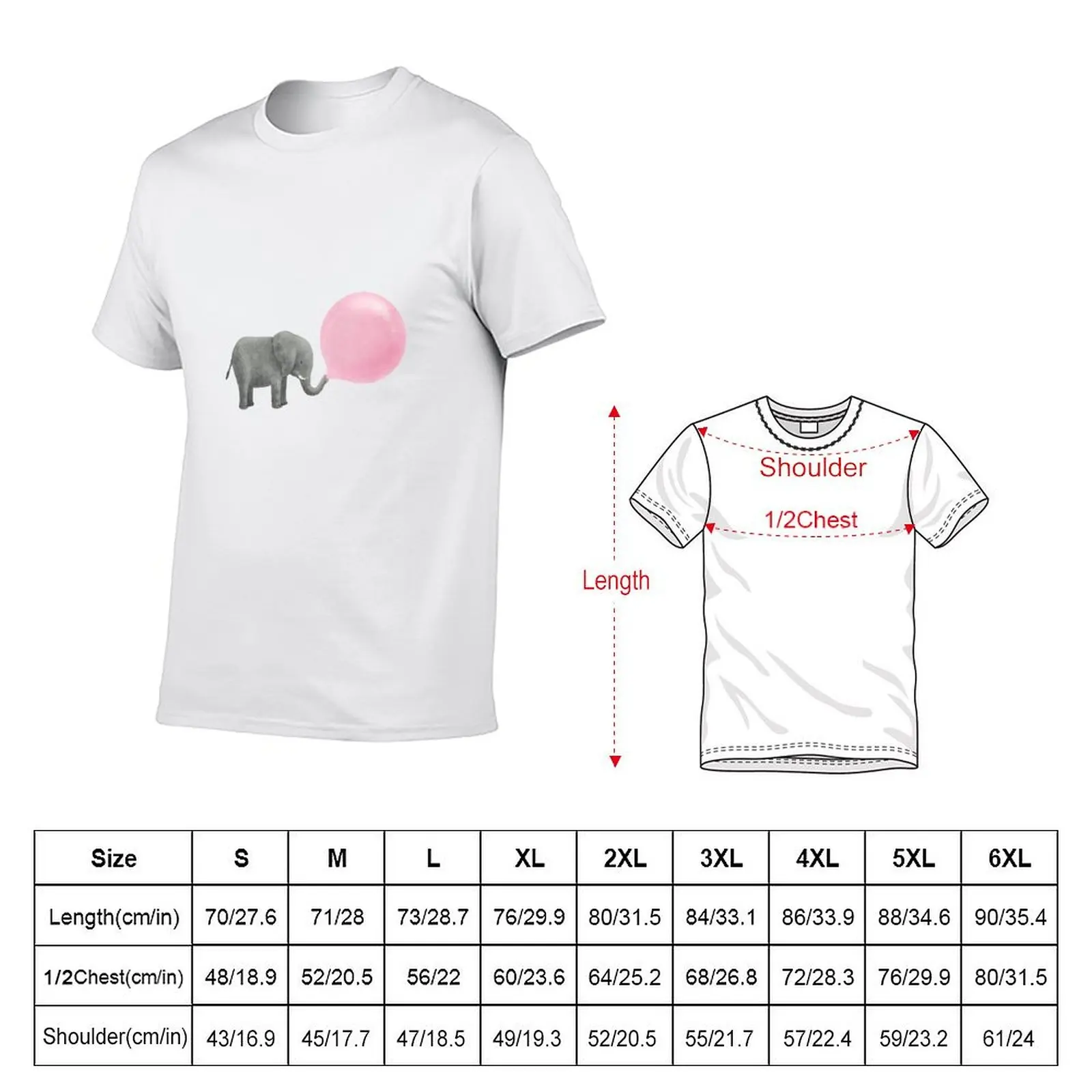Elephant bubble chewing gum T-Shirt Standard Fit Solid Tee Shirt