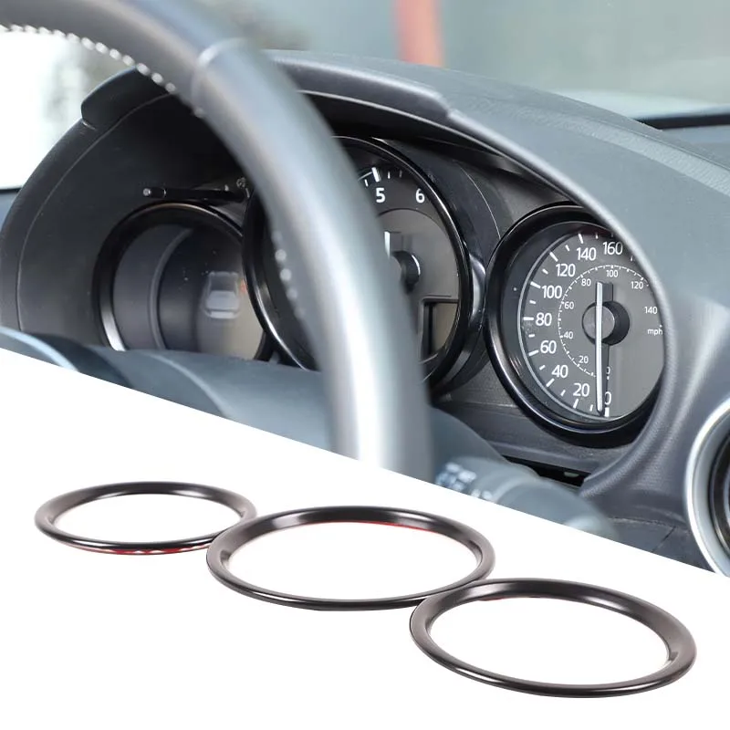 Speedometer Decorative Ring Aluminum Alloy Dash Meter Surround Ring Trim Sticker For Mazda MX-5 Fiat 124 Abarth 124 2016-2026