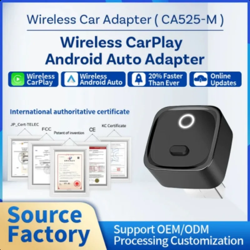 

2in1 Wireless CarPlay & Android Auto Smart Box, Universal Car Connection Module, Multimedia Adapter for Apple Android Devices