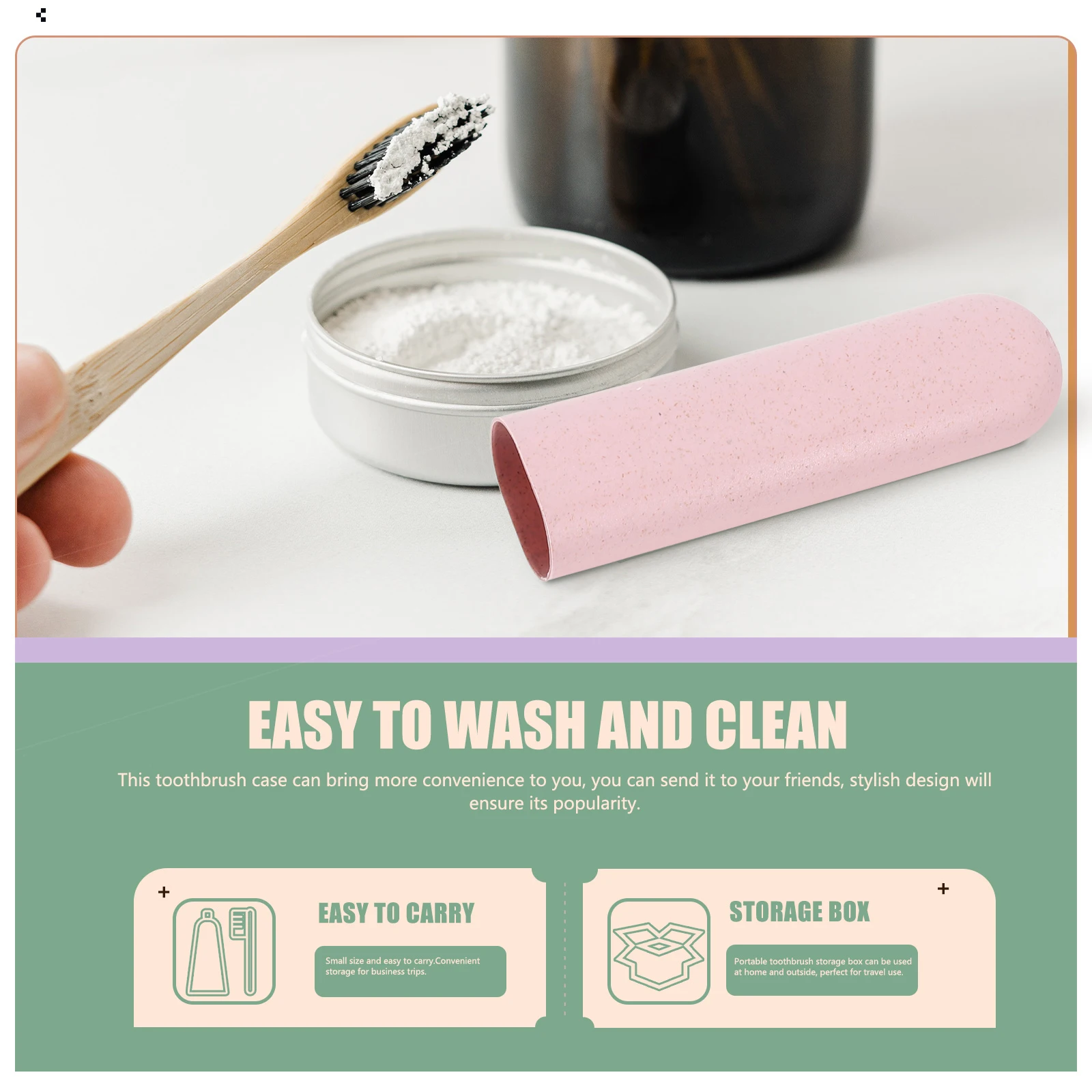 

4 PCS Travel Toothbrush Case Holders Pouch for Traveling Camper Camping Portable