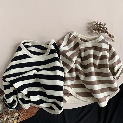 AllChild хлопковая полосатая футболка для детей 4-6 лет — фото товара
