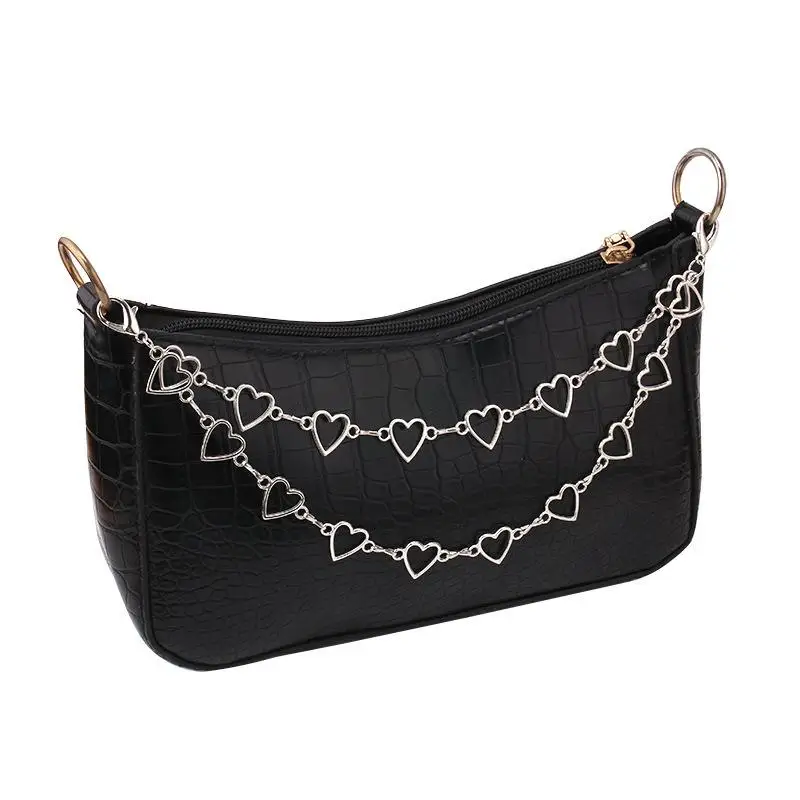 Y2K Multi Layer Pearl Metal Bag Chain Star Pendant Handbag DIY Shoulder Strap Handle