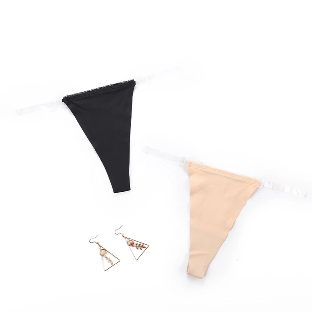 Sexy Tiny G-String Invisible Belt Thong Low Waist Seamless Panties Summer Bikini Trunks Soft Underpants Cotton Crotch Underwear