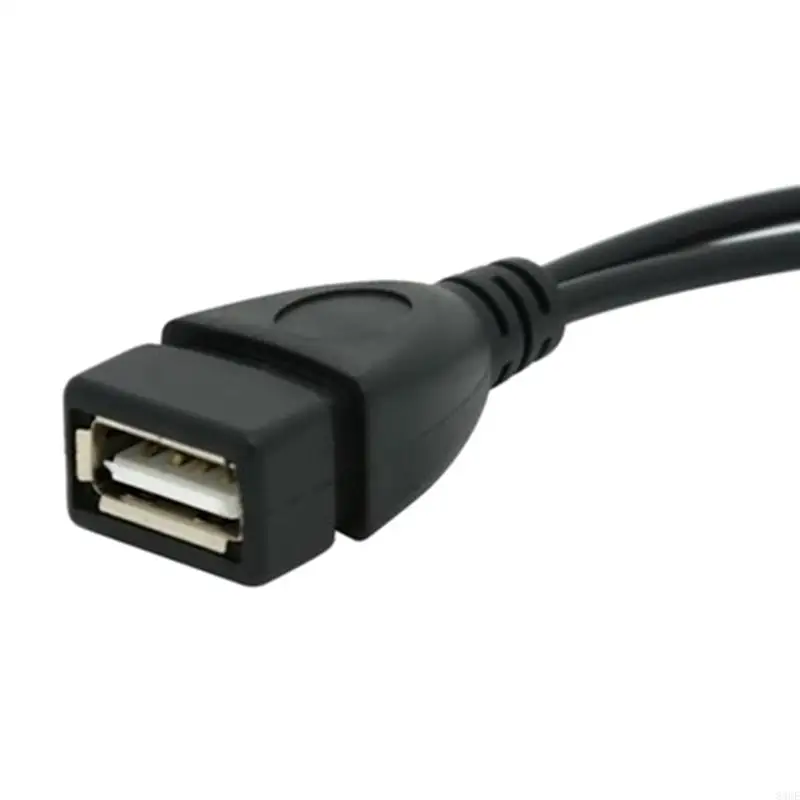 2 in 1 OTG USB Female Splitter Adapter 480Mbps Fast Speed Transmission for Phone Tablet OTG Cable 83CE
