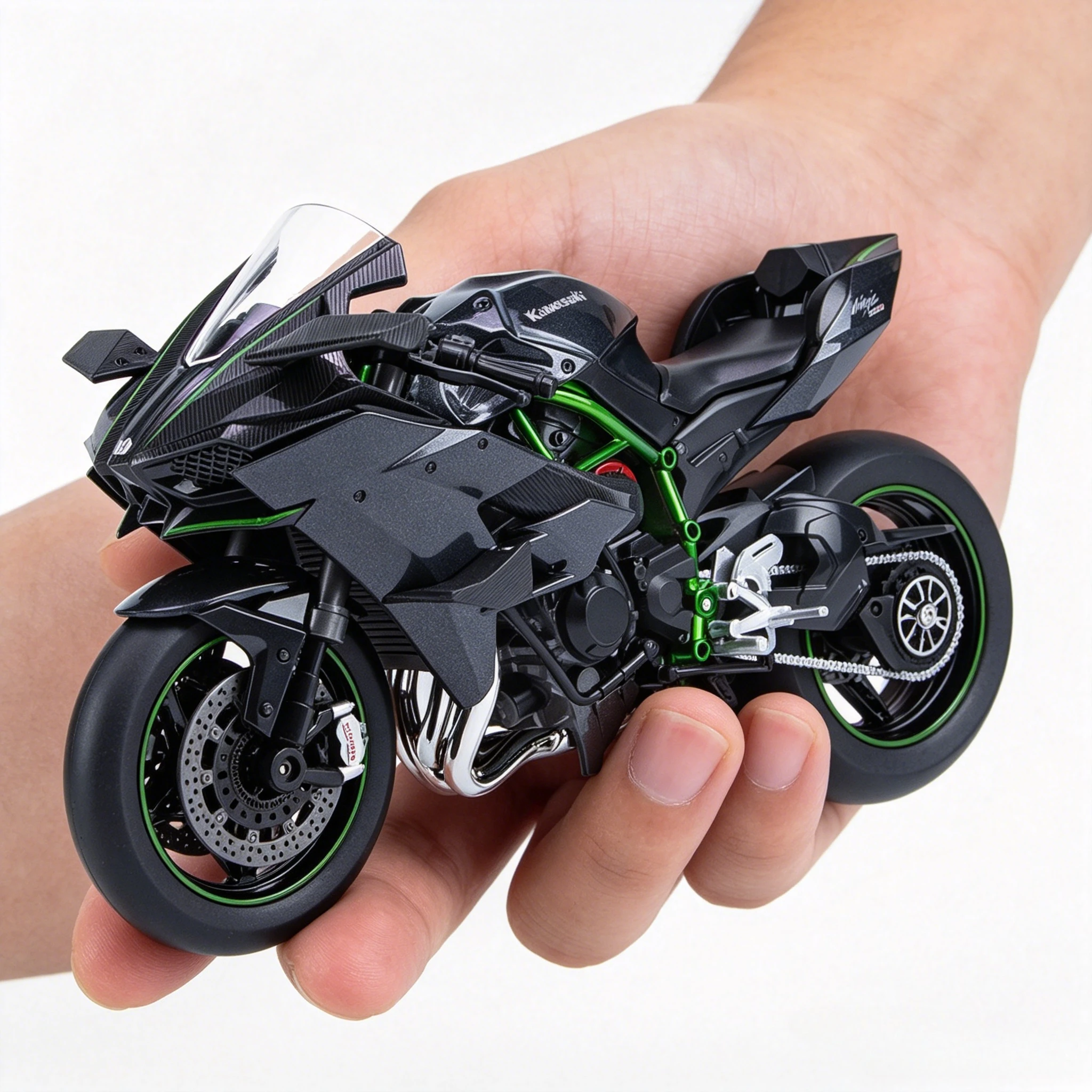

1:9 H2R Motorcycles Alloy Die Cast Motorcycle Model Toy Vehicle Carrying lights Off Road Autocycle Toys Car