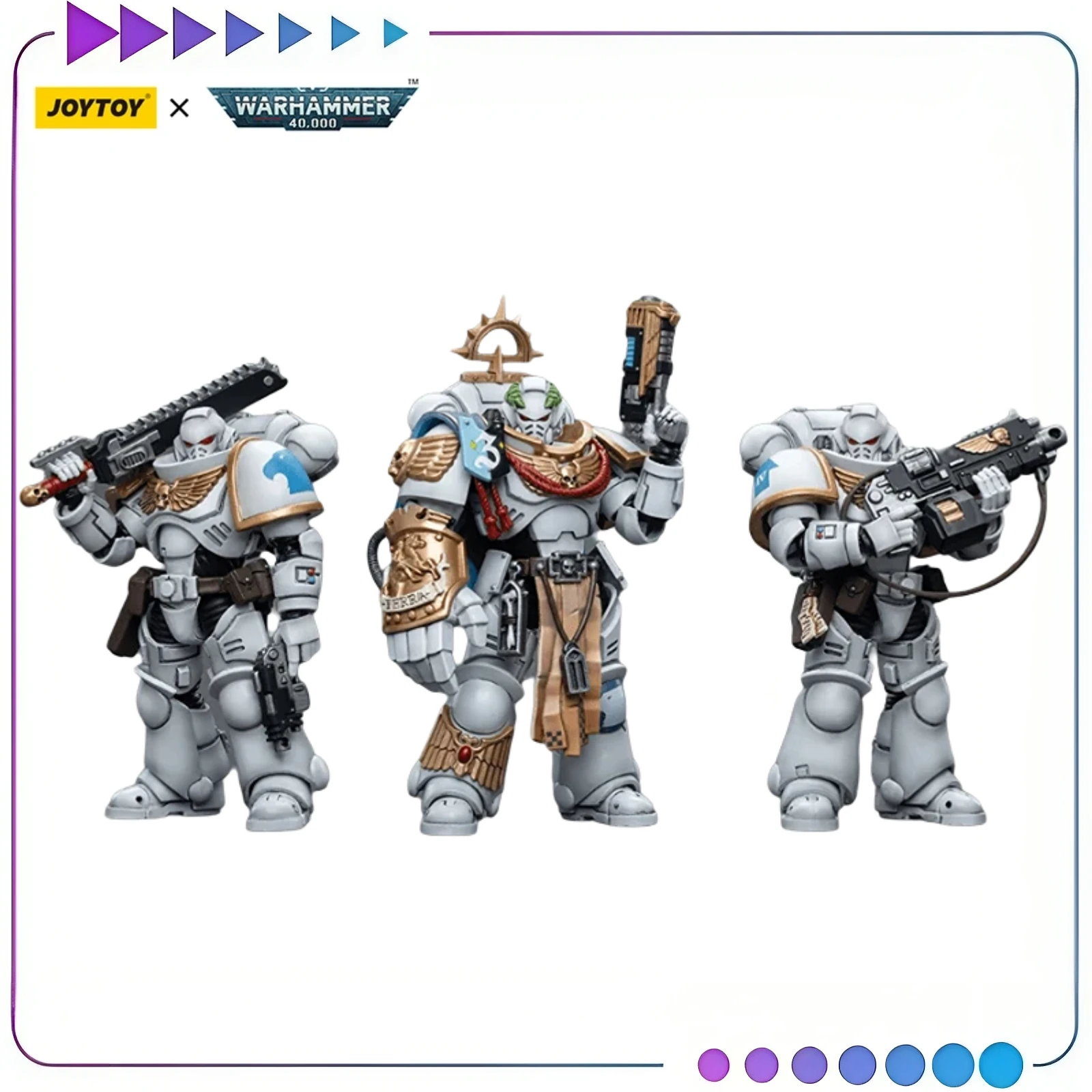 

【Оригинал】Оригинальная подарочная коллекция JOYTOY JT 6847 6854 6861 Warhammer 40k 1:18 Space Marines White Consuls, аниме-фигурка на складе