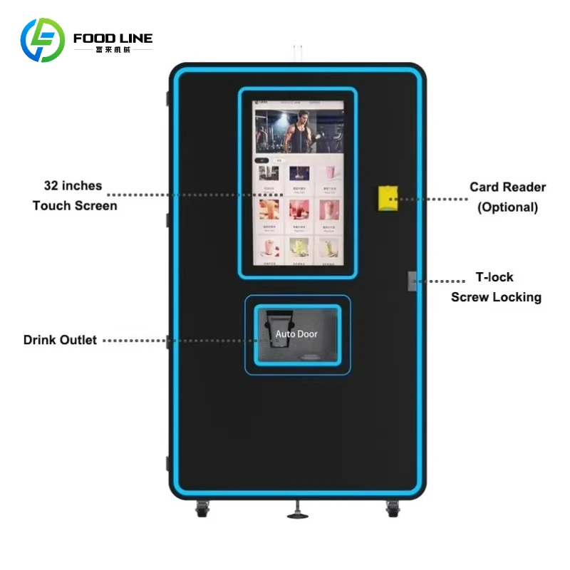 Customized Gym Protein Powder Vending Machine Self-Service Outdoor Touchscreen Credit Card Shopping Mall Protein Shake Energy