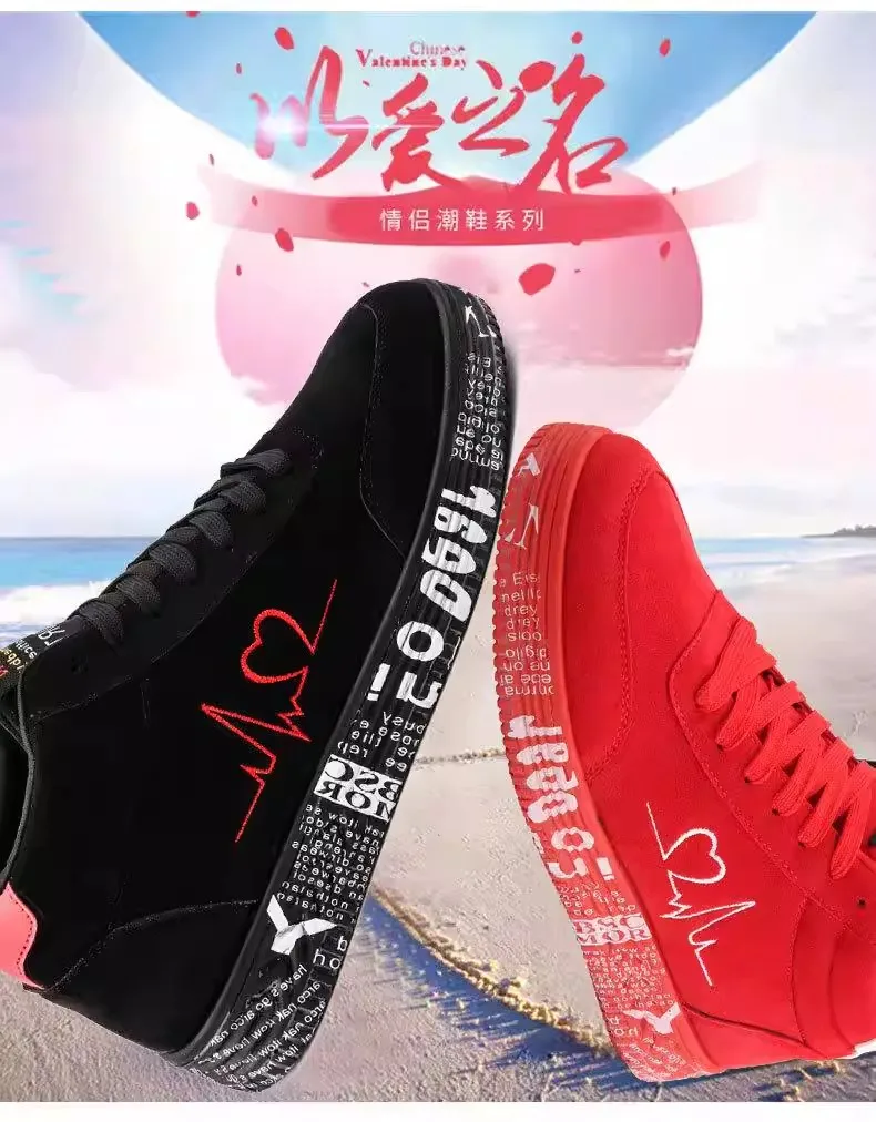 

Men's and Women's Flat Casual Lace-Up Comfortable Outdoor Walking Fashionable Couple Tennis Shoes