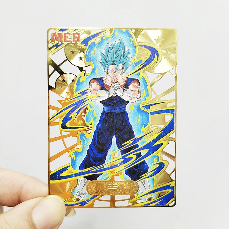 Anime Dragon Ball Son Goku Torankusu Vegeta Iv Bulma New Homemade Metal Skeleton Cards Game Collections Boys Birthday Gift