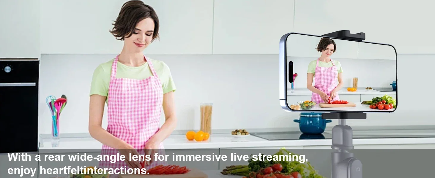 Wireless Magnetic Smartphone Vlog Selfie Monitor Screen 4.02 Inches Bluetooth Live Stream Video Recording for Live Broadcasts