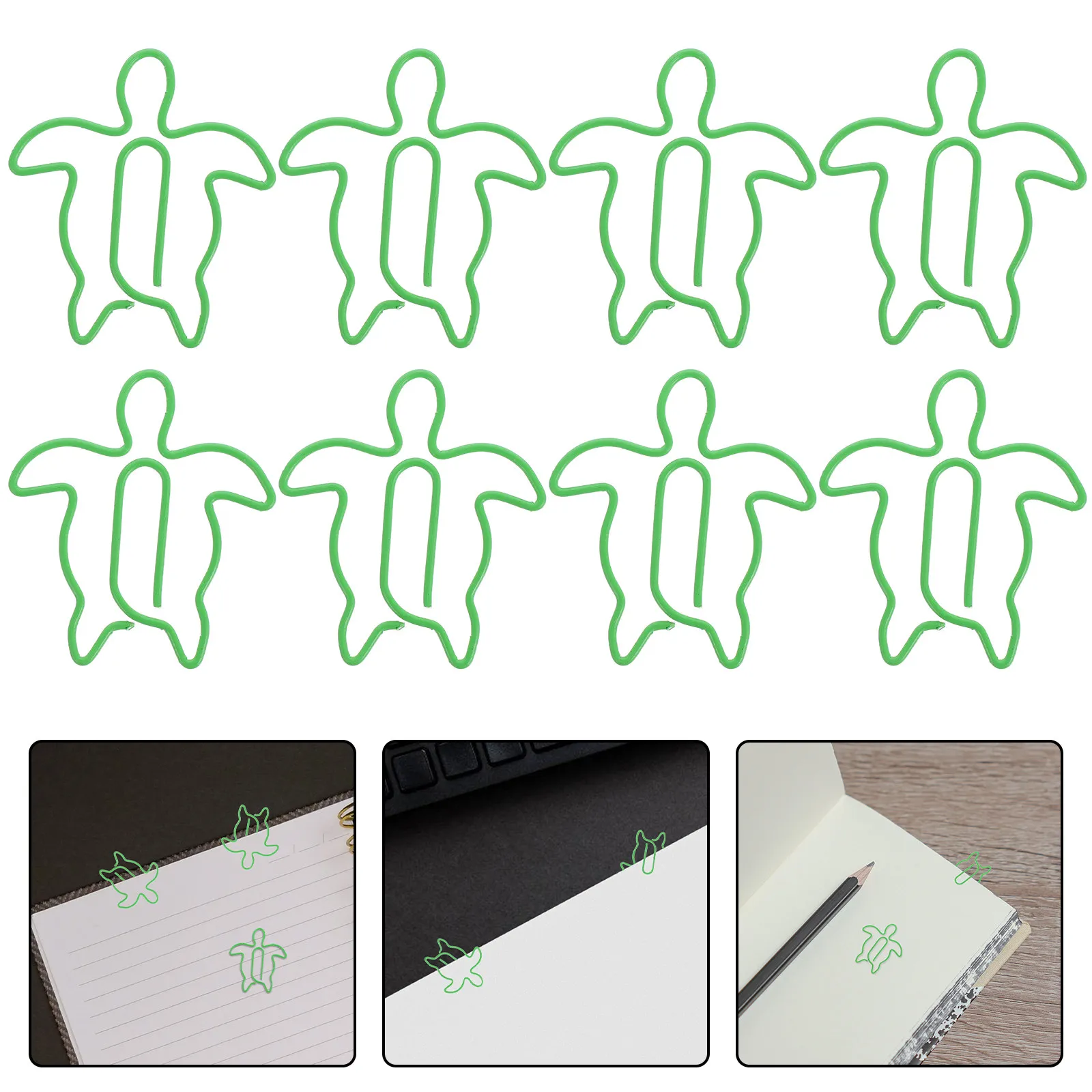 

100 шт. Декоративные скрепки для бумаги в форме морской черепахи, уникальные зажимы-закладки для блокнотов и файлов, прочные мини-прищепки