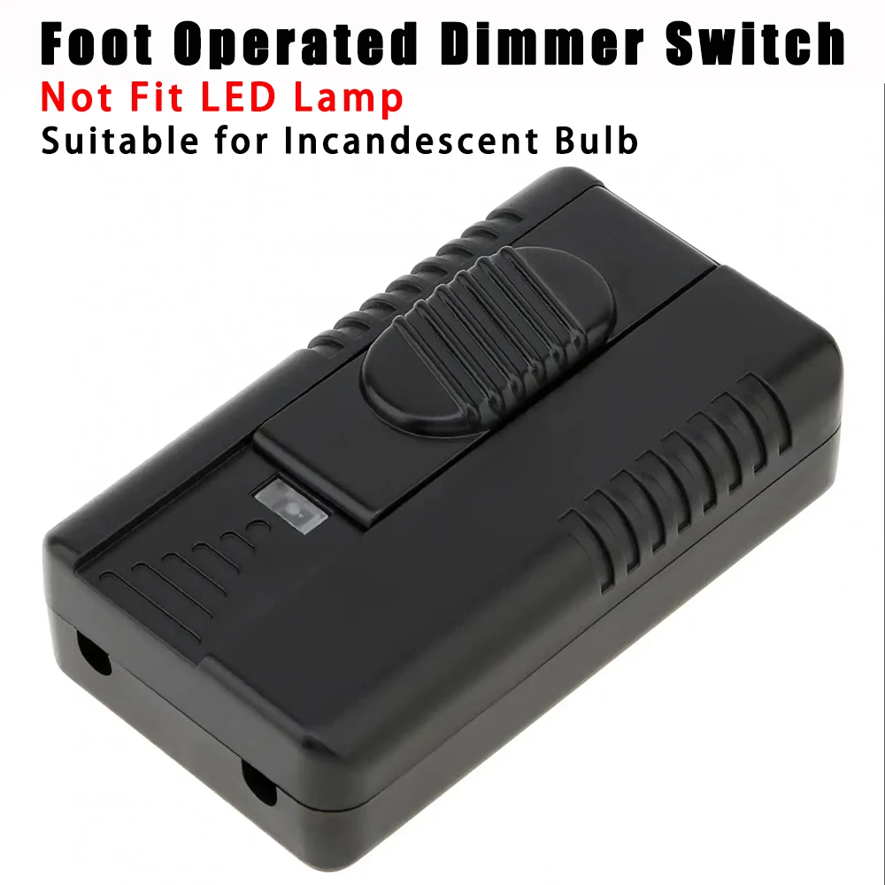 Floor Lamp Incandescent Bulb Foot Operated Dimmer Switch Full Range Inline Slide Control Switch Dimming Controller Modulator