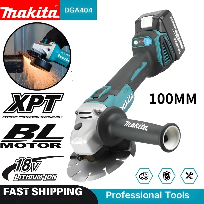 

Makita DGA404 100mm Brushless Electric Angle Grinder Metal Wood Grinder Cordless Grinding Polishing Cutting 18V Machine