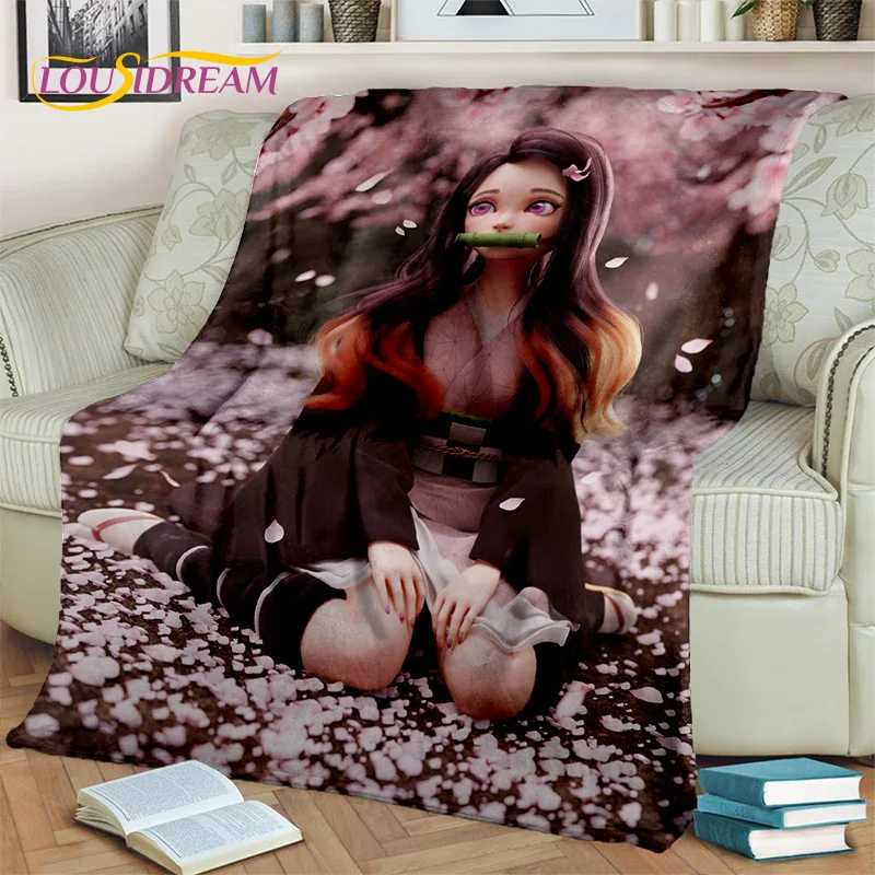 Kamado Nezuko Demon S-Slayer Japan Anime Blanket,Soft Child Throw