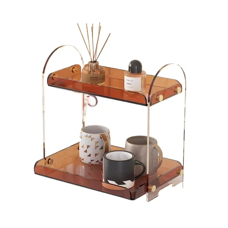 

Washing table cosmetics, shelves, countertops, bathrooms, toilets, light luxury acrylic, multi-layer desktop storage boxes.