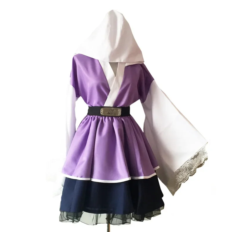 Anime Shippuden Hyuga Hinata Sex Reversion Kimono Lolita Dress Cosplay Costume Women Female Japan Style Dresses