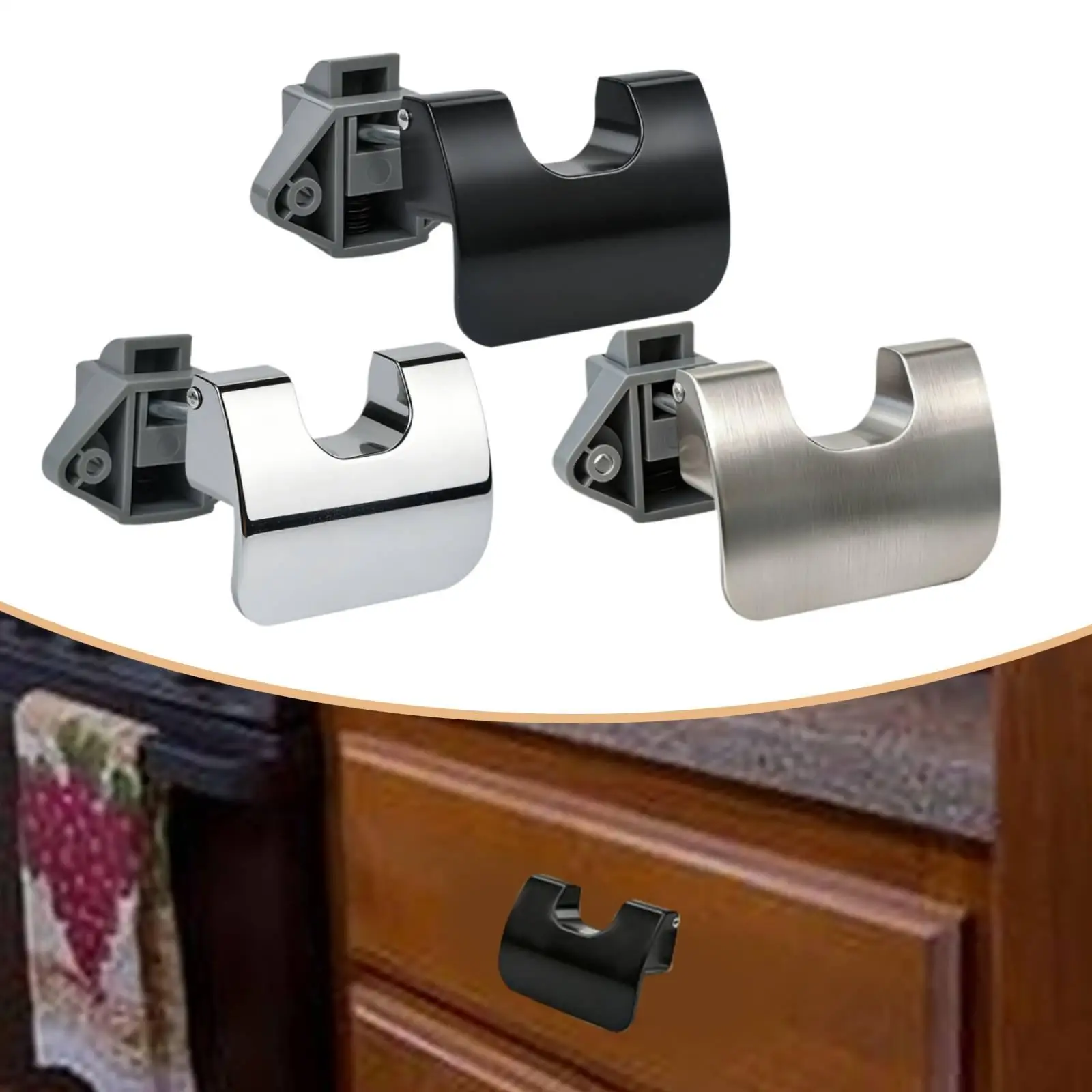 RV Handle Lock Premium Metal Cabinet Drawer Lock Easy Install Hardware Parts for Locking Trailer Accessories