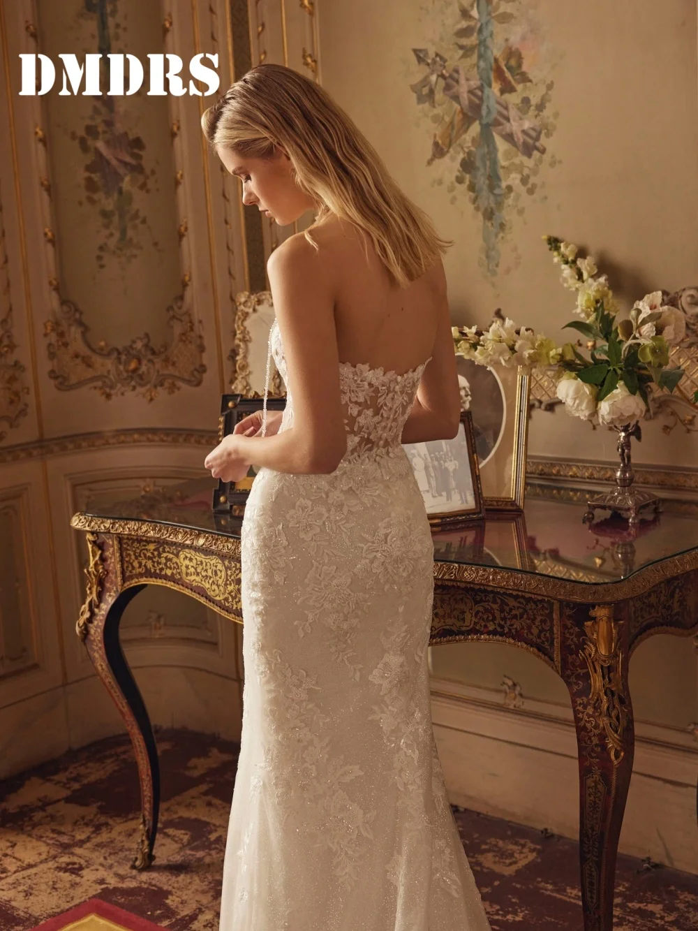 Anmutige herzförmige Brautkleider, bezaubernde ärmellose Brautkleider, elegante, applizierte, bodenlange Brautkleider in A-Linie