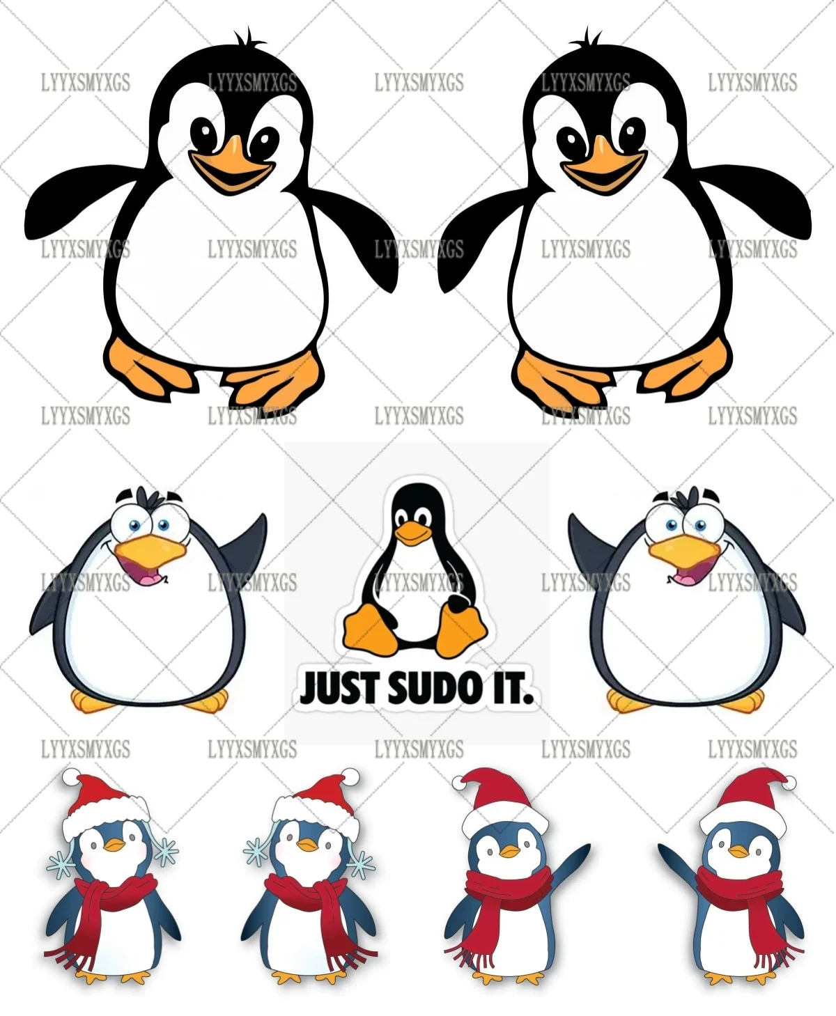 

Self-Adhesive Custom Cute Penguin Car Stickers Waterproof Sunscreen Vinyl Decal PVC Wholesale Car Decoration